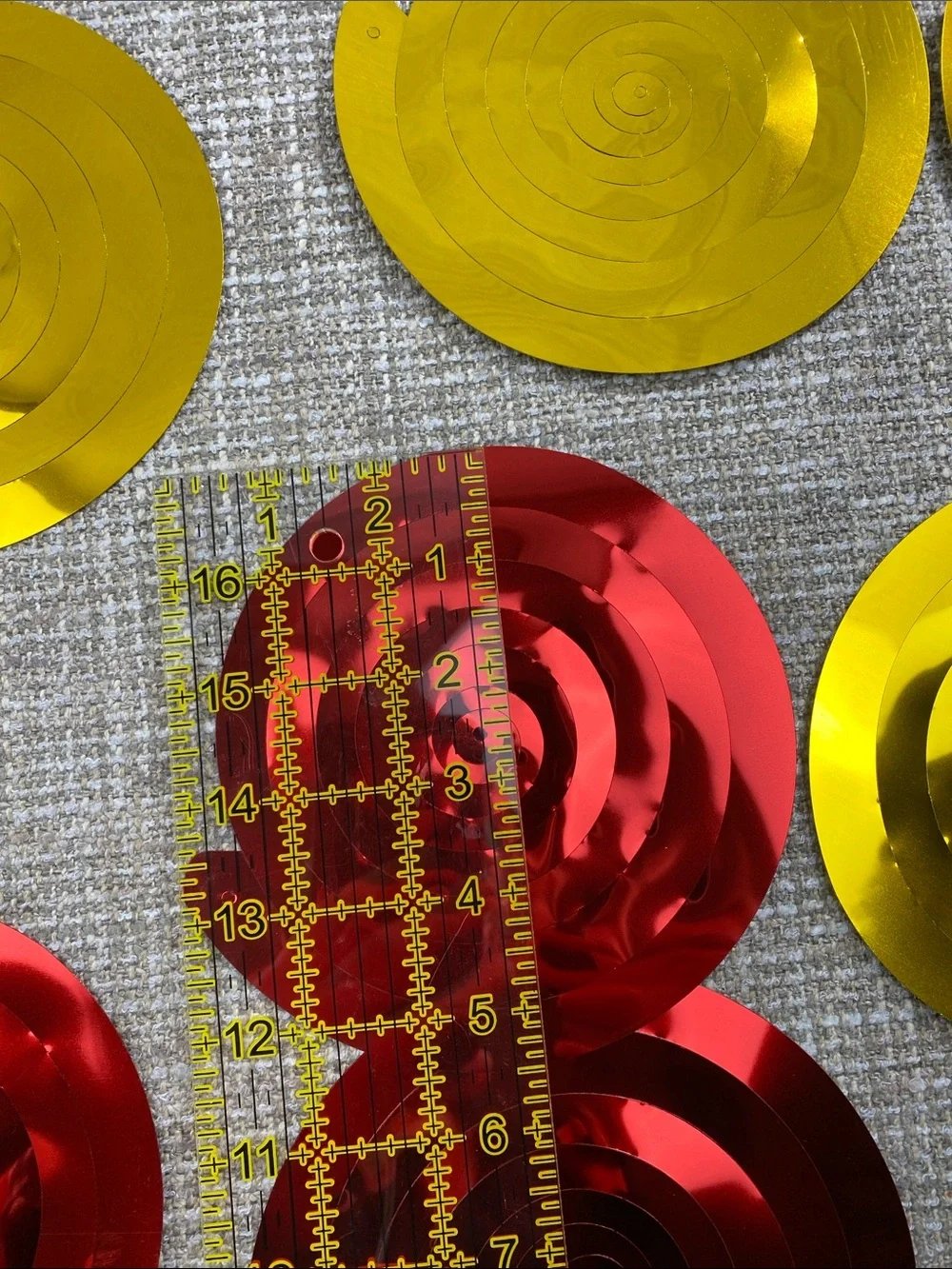 Hot Dog Party ceiling Confetti spirals  - Yellow and Red food truck decor